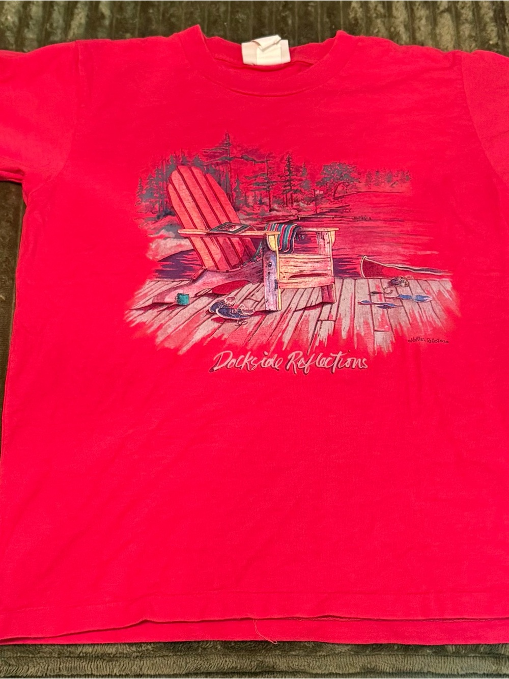 Vintage 90’s Northern Reflections Dockside Bright Pink Tee T-Shirt Women’s Small - Picture 2 of 5